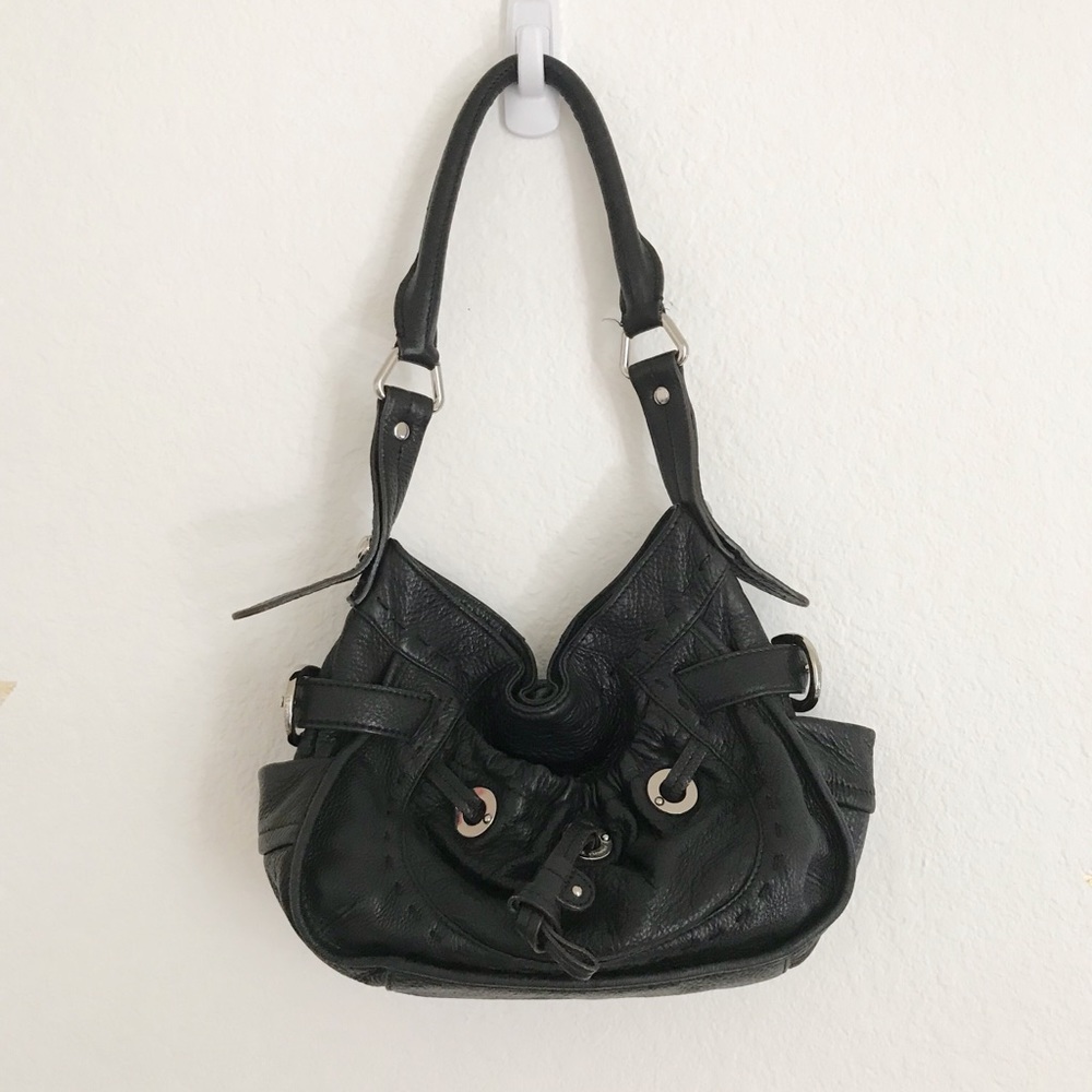 Black leather B. Makowsky purse